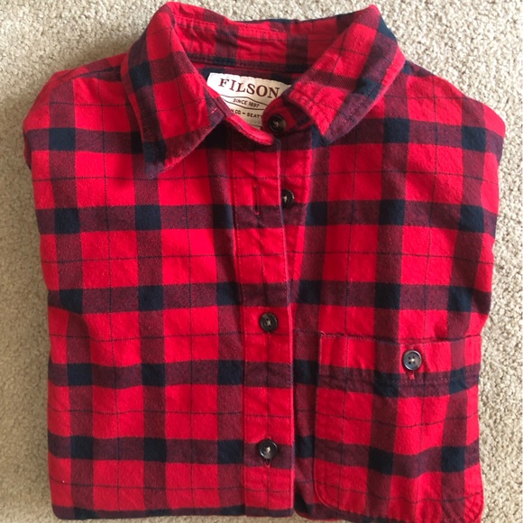 Women’s Filson red and black flannel shirt - Picture 1 of 3